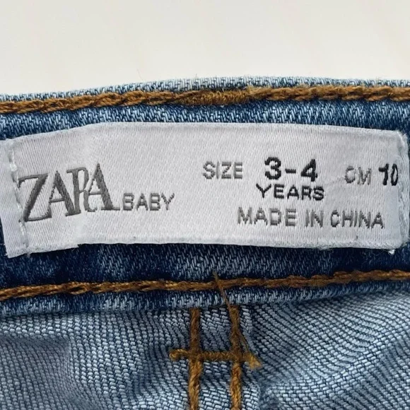Zara Baby Distressed Jeans Size 3-4 Years - Picture 6 of 7